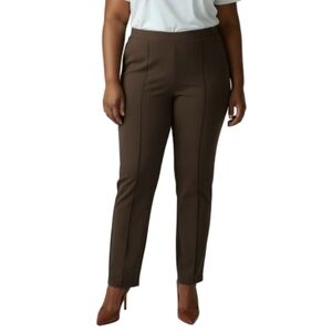 Lauren Ralph Lauren Brown Pull On Dress Pants Size 3X NWT Classic Career Preppy
